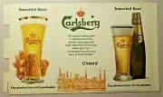 Vintage Carlsberg Beer Table Top Signs "The Glorious beer of Copenhagen" WS9F
