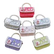 Girls Small Square Princess Handbag Chain Shoulder Bag Kids Messenger Bag