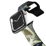 Apple Watch Series 4-6, SE (44mm) Impact Band Liquid Gold + Navy Blue Marble by Nature Magick - Bronze Copper Swirl