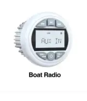 GRANDnavi White Marine Stereo Boat Radio Bluetooth IPX5 Waterproof FM AM Digital