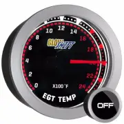 52mm Tinted GlowShift 2400°F Exhaust Gas Temperature Pyrometer Gauge Kit- GS-T08