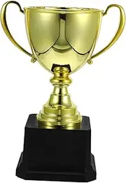 EXHUMKY Game Trophy Game Night Trophy Award Trophy Cup Trophy Prop Soccer Champions Trophies Tall Trophy Soccer Championship Trophy Competition Trophy for Students Golden Plastic