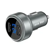 HSC 109D 3.1A Car Charger Dual USB Voltage Detection Display