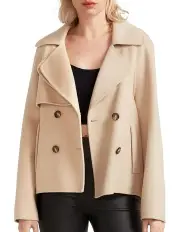 [Belle & Bloom] I'm Yours Wool Blend Peacoat in Oatmeal