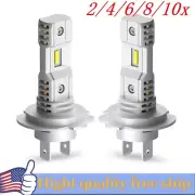 2/4X H7 LED Headlight High or Low Beam bulb Kit 6000K White 55W 8000LM Fog Light (for: Smart)
