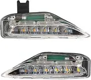 SILILAN Fit for Infiniti Q50 Sport Model 2014-2020 Fog Light Front Bumper Fog Lamp Turn Signal Light + Cover Bezels Daytime Running Light(1 Pair Flowing)