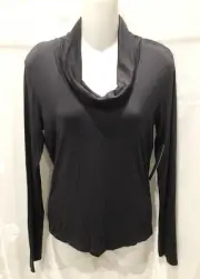 New ELIE TAHARI Nettie Knit Black Cowl Neck Top M $128