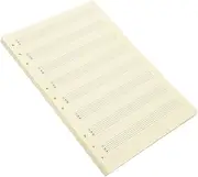 TOGEVAL 100 Sheets B5 Staff Paper Loose-leaf Paper Refill for Music Notebook Refills Planner Inserts