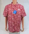 Columbia PFG Arkansas Razorbacks Super Slack Tide Hawaiian Golf Shirt Sz M NEW