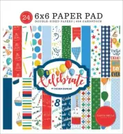 Celebrate Celebration Party Birthday Cupcake Balloons 6" Echo Park Paper Pad