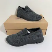 Skechers Bright Idea Good Start Sneakers Slip On Flats Black Size 7 NEW