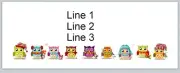 30 Personalized Address Labels Row of Cute Owls BP 679)