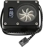 PC Water Cooling Meter, 12V 3pin G1/4 Thread Acrylic Rustproof Computer Meter Indicator for PC Computer Water Cooling System (Black)