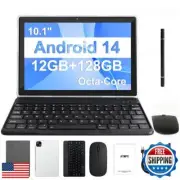ATMPC Tablet, Android 14 Tablets 10 Inch, 12GB RAM 128GB ROM, 1TB Expandable,