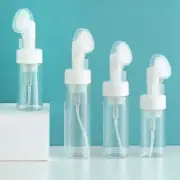 1X 100/150/200ml Facial Cleanser Foam Maker Bottle Face Wash Silicone Brush Head