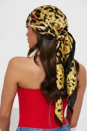 Ed Hardy Animal Print Born Free Multicolor Square Pareo Scarf OS NWT