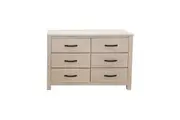 Foxglove Dresser 6 Chest of Drawers Solid Wood Tallboy Storage Cabinet - White