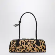 [Alaïa] Le Teckel medium bag in leopard-print pony hair One size Black