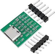 Teansic 10Pcs Type C to DIP Adapter 2.54mm 12pin Female Connector Test Board Solder PCB Pinboard Interface Converter Adapter Breakout Module