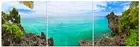 Tropical Ocean Beach Canvas Wall Art Decor - 24x24 3 Piece Set (Total 24x72)