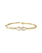 18K Over Silver 2.40 ct. tw. Lab-Grown Diamond 2-Stone Bracelet
