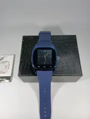 APK Bluetooth Smart Watch LED Display Music Player Pedometer Android iOS Blue