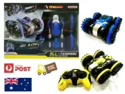 2.4G RC Remote Control Stunt Car Water Pool & Land Double Sided In/Outdoor Toy