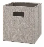 Whitmor 6452-12025-PDQ Fabric Storage Cube, Collapsible, Brown Pattern, 10.5 x