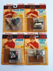 Vintage Toys SKIL Power Tool Set of Wind-Up toys Imperial USA 1988 New Old Stock