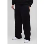 Mens Black Wide Leg Carpenter Joggers