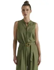 [Fate & Becker] Shoreline Top in Khaki