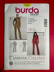 Rare Burda 7278 Misses Overalls Playsuit 8-20 Sewing Pattern UNCUT
