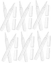 KONTONTY 12pcs Liquid Chalk Table Top Chalkboard Dry Erase Board Boards Erasers Disappearing Ink Pen Marker Chalkboard Eraser Erasable Pen Erasable Gel Ink Pens Chalk Shot Plastic White