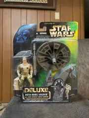 1996 Kenner Star Wars POTF Deluxe Hoth Rebel Soldier & Anti-Vehicle Laser Canon