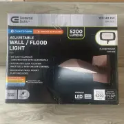 Commercial Electric LED Bronze Outdoor Wall/Flood Light 5200 Lumens Dusk To Dawn