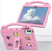 [Jarttarn] Kids Case Compatible with Tecno MegaPad 11 (T1101) 11 inch 2024, Heavy Duty EVA Foam Shockproof Cover with Portable Holder Protect Shell (Pink)