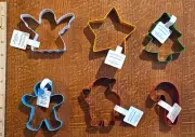 NEW 6 Wondershop Cookie Cutters Star Angel Gingerbread Candy Cane Tree Santa
