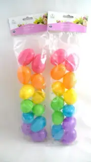 24 Plastic EASTER EGGS Fillable Bright Colors NEW Easter Baskets Egg Hunts