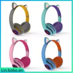EARPHONE CAT EAR HEADPHONE BLUETOOTH LED ADJUSTABLE FOLDABLE