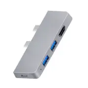 USB 3.0 HUB Dock Station HDMI-compatible for Microsoft Surface Pro 8 (Silver) AU
