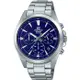 CASIO 卡西歐 EDIFICE 簡約運動風三眼計時手錶-藍 (EFV-630D-2A)