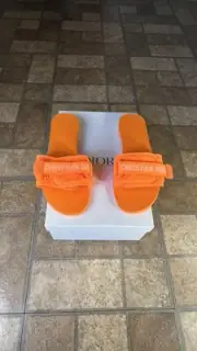 Dior Orange Evolution Camouflage Women’s Slides Size 39 MADE IN ITALY
