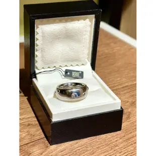 Montblanc Silver Band Ring Size 58