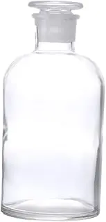 NOLITOY 1Pc Small Mouth Glass Reagent Bottle with Scale Chemical Sample Storage for Laboratory Use Glass Construction for Accurate Measurements