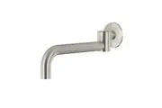MEIR Round Brass Basin Bath Spout - Swivel Curved - Wall Mounted - PVD Brushed Nickel