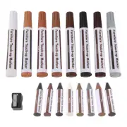 Furniture Repair Kit Wood Markers - Markers and Wax Sticks with Sharpener8694