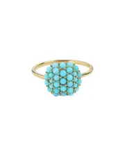 Tiramisu Gold Over Silver 0.97 ct. tw. Sleeping Beauty Turquoise Ring
