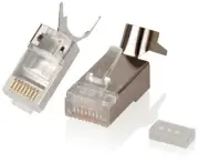 Alogic 8P8C CAT6A Fully Shielded Modular Crimp for 22AWG~23AWG Wire Pack of 10