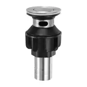 5"Sink Drain Clamshell Drain Stopper With Overflow Hole Silvery 1PCS