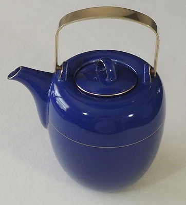 Mikasa Japan Transition 5 Cup Granada Blue NG002 Teapot Coffee Pot EUC
